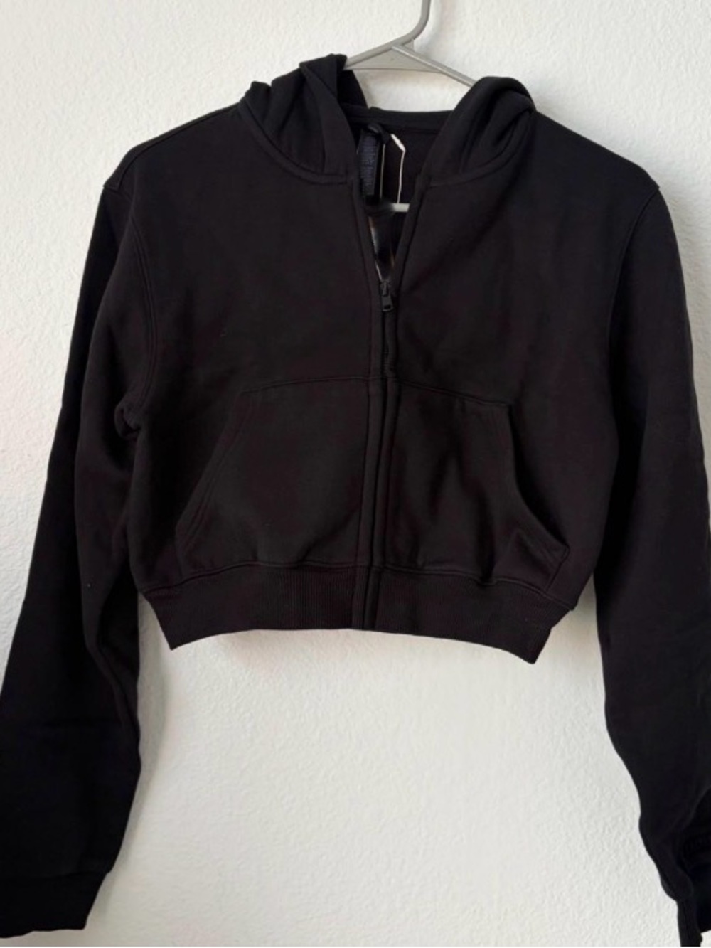 Skims cropped zip hoodie
